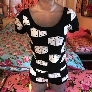Vintage Betsey Johnson Dice Onsie
